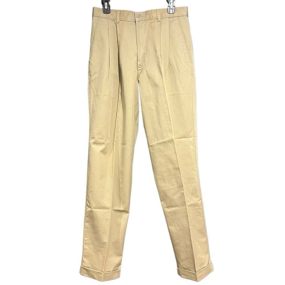 Levi’s Dockers Pleated Cuffed British Khaki Dress Pants Men’s 31/32